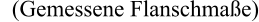 (Gemessene Flanschmaße)