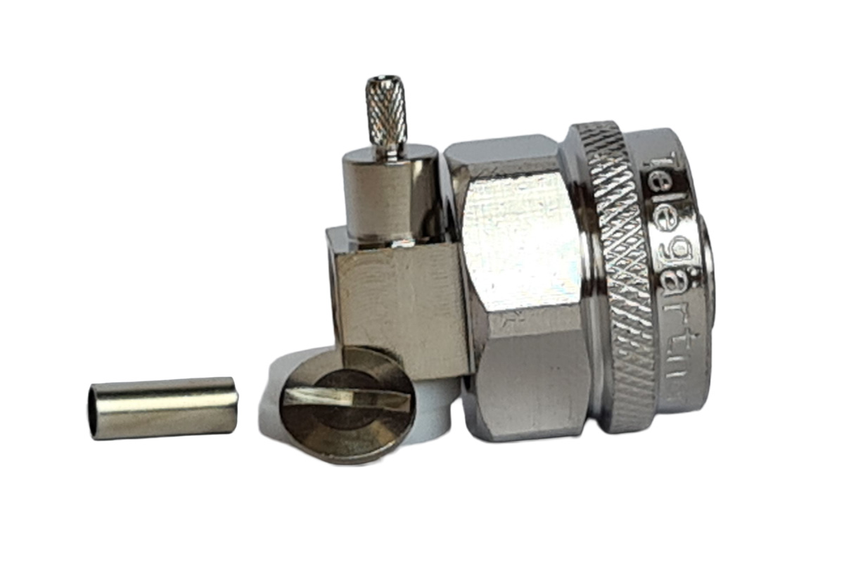 N-Winkelstecker cr TA für RG 316 U, RG 174, RG 188 A/U N