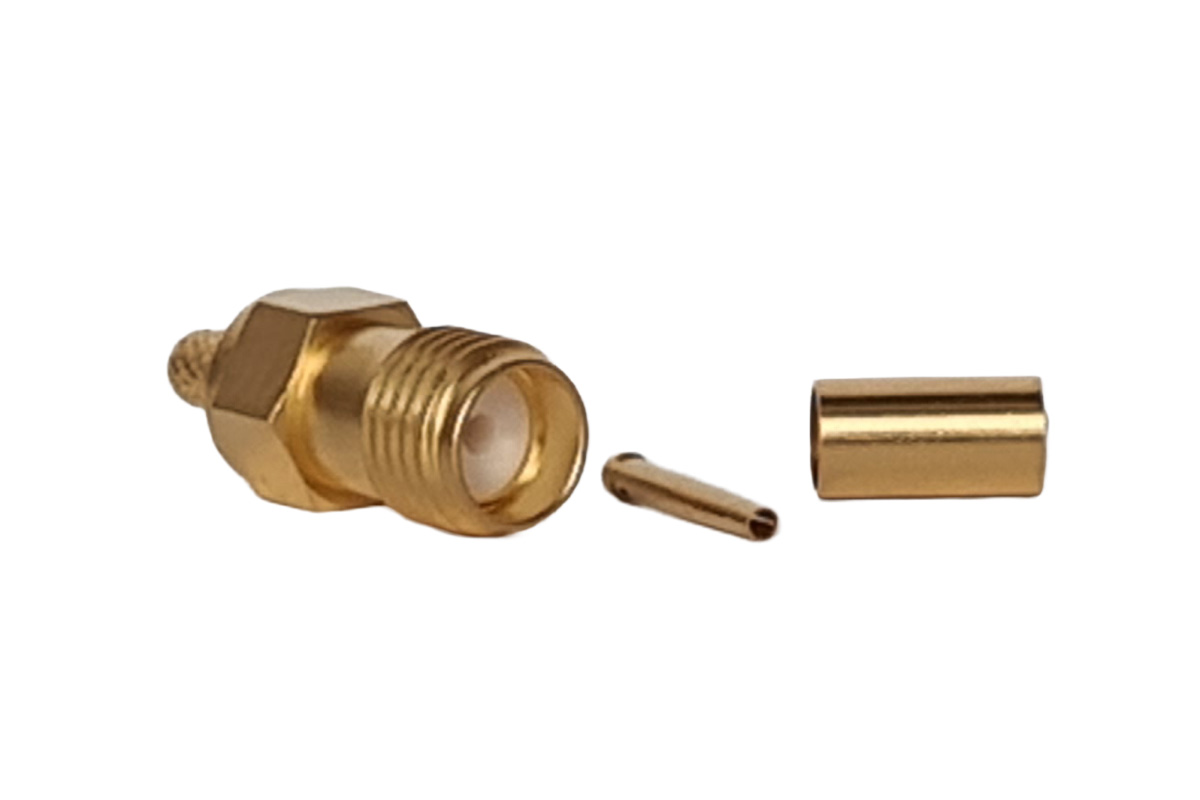 SMA-Buchse cr AU 50 Ohm für RG 316 U, RG 188 A/U, RG 174