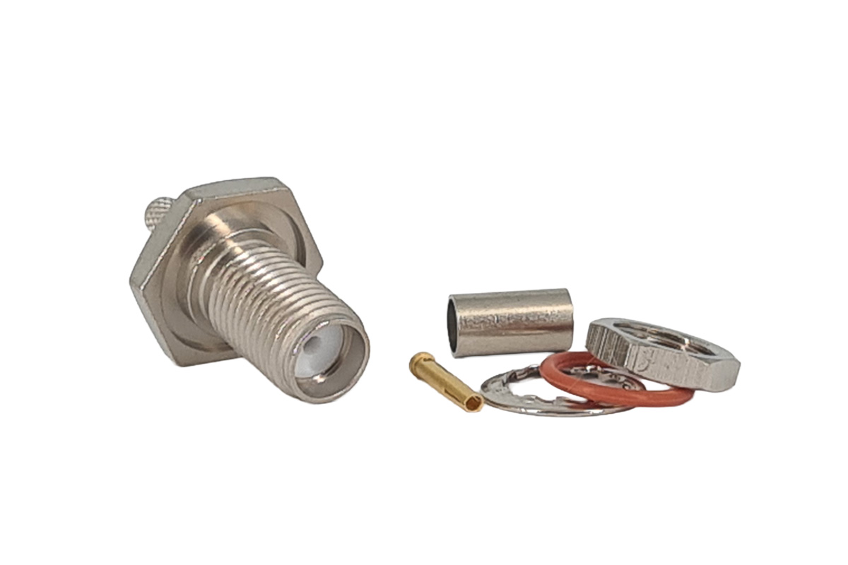 SMA-Einbaubuchse cr für RG 316, RG 188 A/U, RG 174